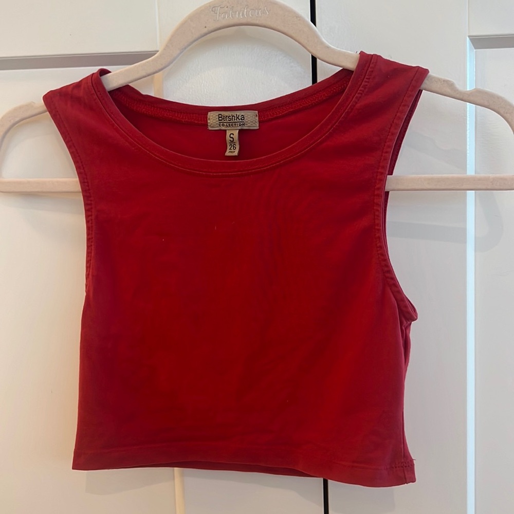 Women’s Bershka Red Crop Top